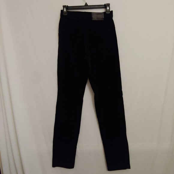 Blumarine Black Velvet Control High Waist Straight skinny Pants 38T - Picture 7 of 15